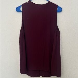LOFT Large Burgundy Sleeveless Tank Top